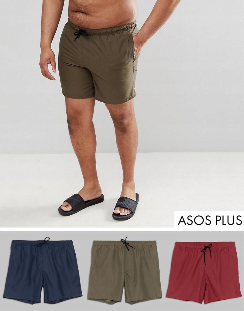 ASOS DESIGN_XDI KĄPIELÓWKI SZORTY MĘSKIE 3-PAK_2XL