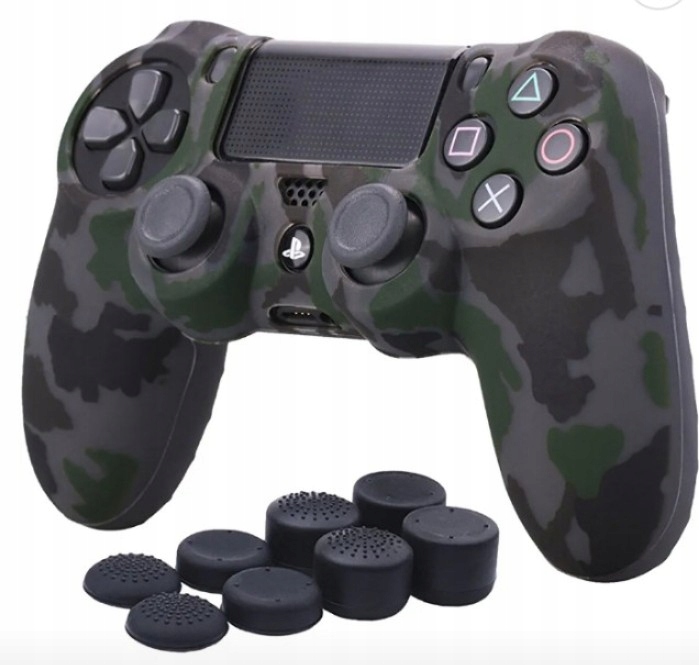 Etui pokrowiec silikonowy i nakladki na pada ps4