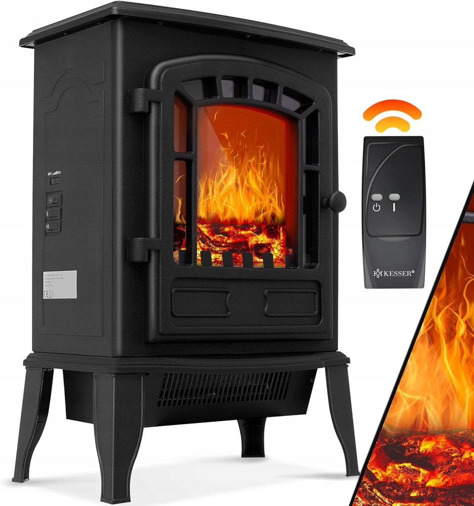 Kominek elektryczny KESSER z termowentylatorem 2000 W