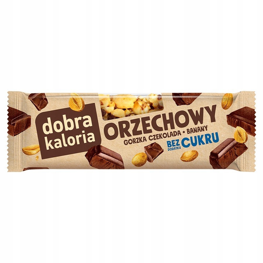 Baton orzechowy - gorzka czekolada Dobra Kaloria, 30g Dobra Kaloria