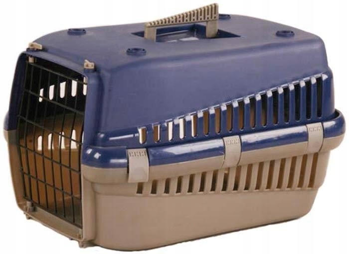 Transporter dla psa i kota Happet niebieski rozmiar S 49 cm x 49 cm 33 cm