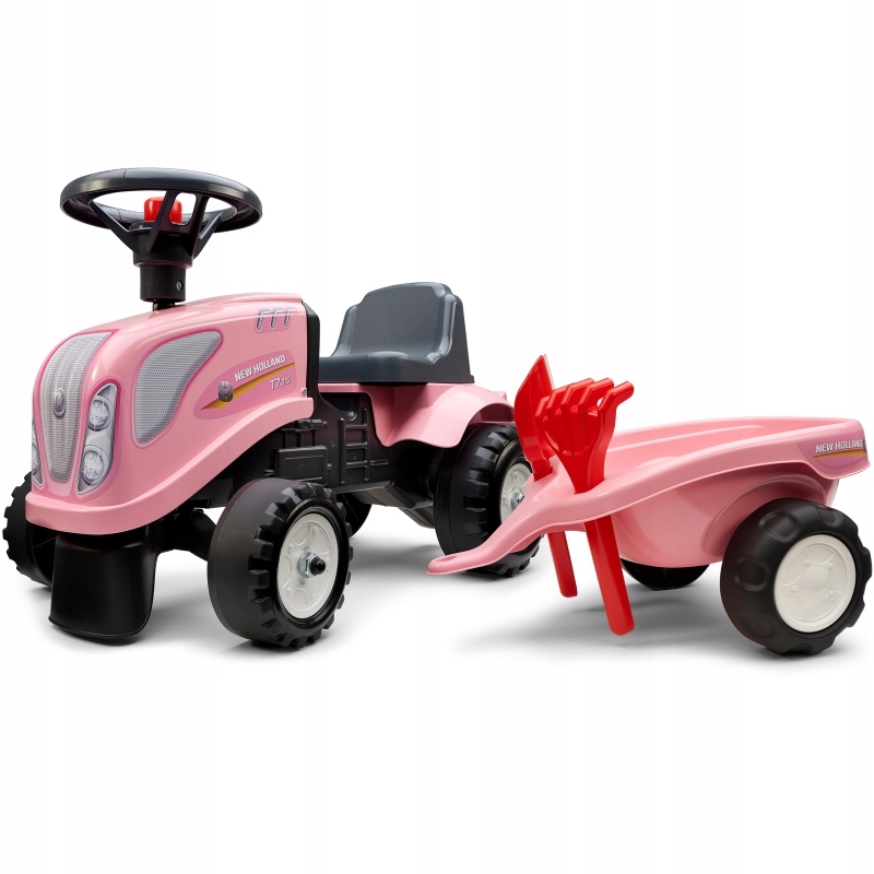 FALK Traktorek Baby Girly New Holland Różowy z Prz