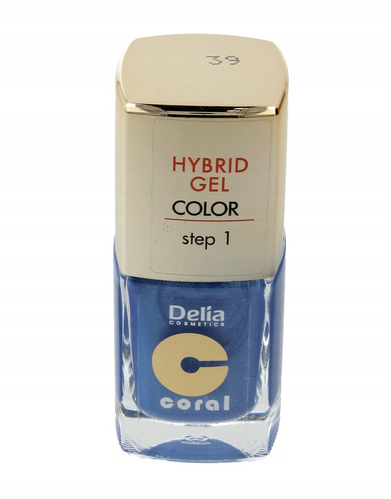 Delia Cosmetics Coral Hybrid Gel 39 niebieski perł