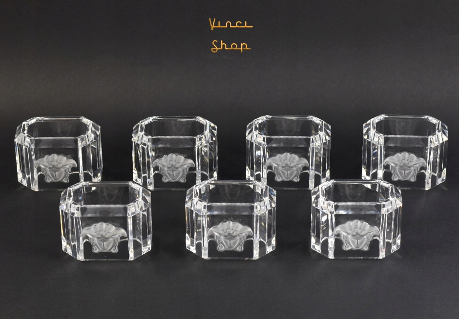 Obrączki pierścienie do serwetek Rosenthal Versace Medusa 7 szt.