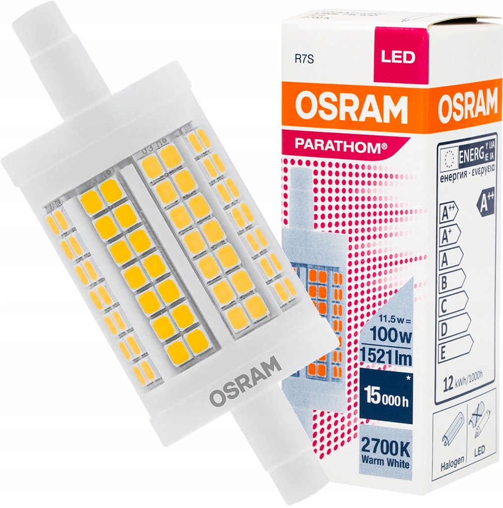 Żarnik LED R7S 11,5W (100W) 1521lm 78mm OSRAM PAR