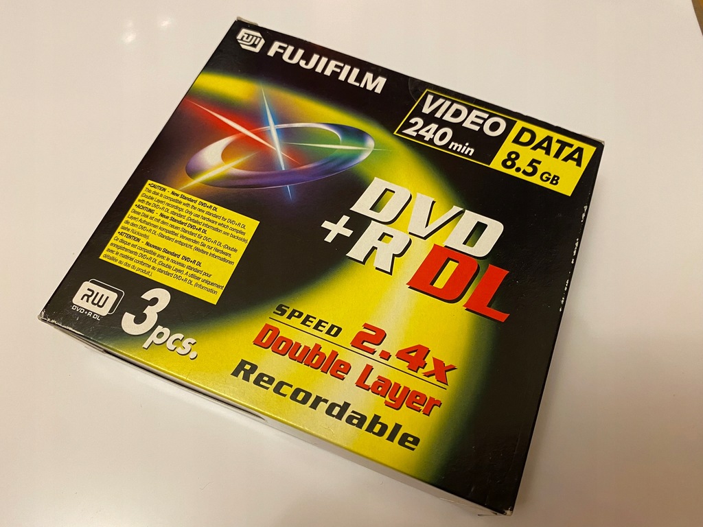 3x PŁYTA FUJIFILM DVD+R DL DOUBLE LAYER