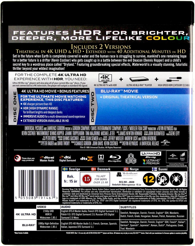 Купить ВОДНЫЙ МИР [BLU-RAY 4K]+[BLU-RAY] Лектор PL: отзывы, фото и ...