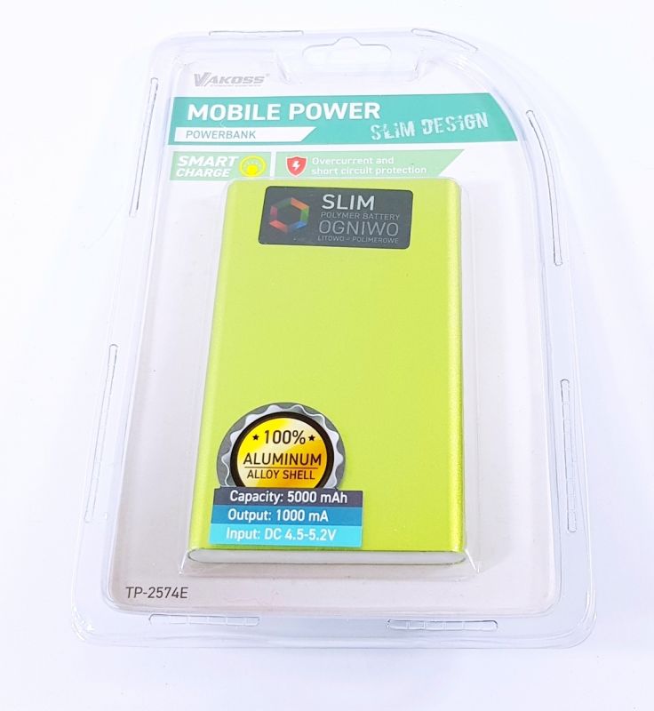 POWER BANK VAKOSS TP-2574E 5000MAH