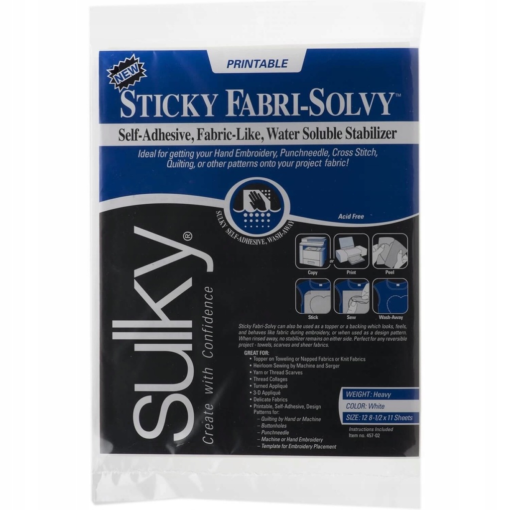 Sticky Fabri Solvy stabilizator rozpuszczalny