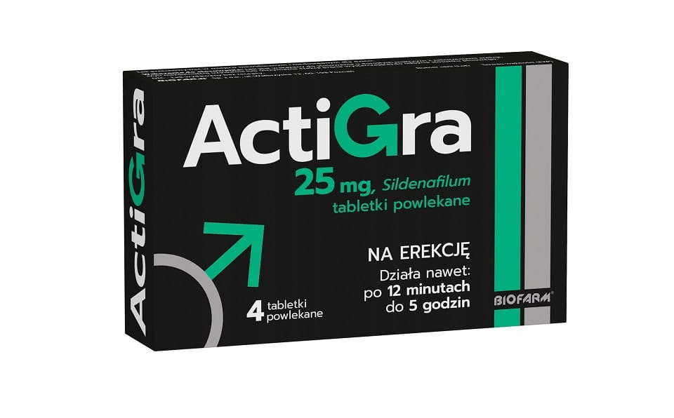 Actigra 25 mg (Sildenafi) 4 tabl. potencja