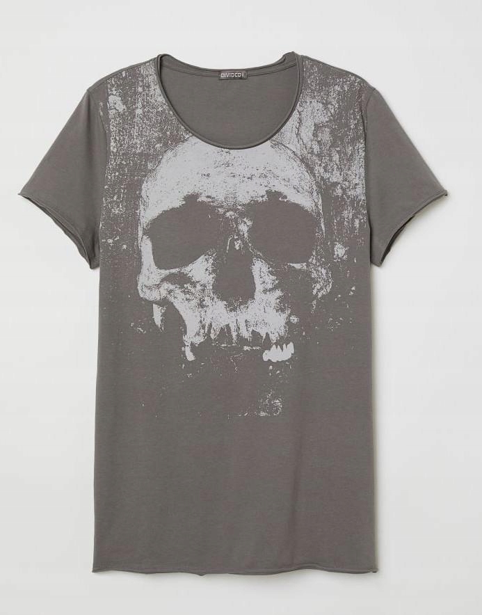 22P114 H&M__XXZ KLASYCZNY T-SHIRT NADRUK__M