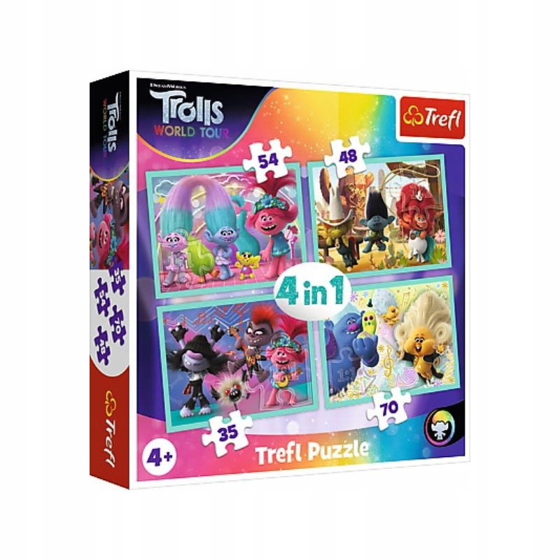 PUZZLE DO UKŁADANIA DLA 3 LATKA TROLLE DLA DZIECI 13588452832