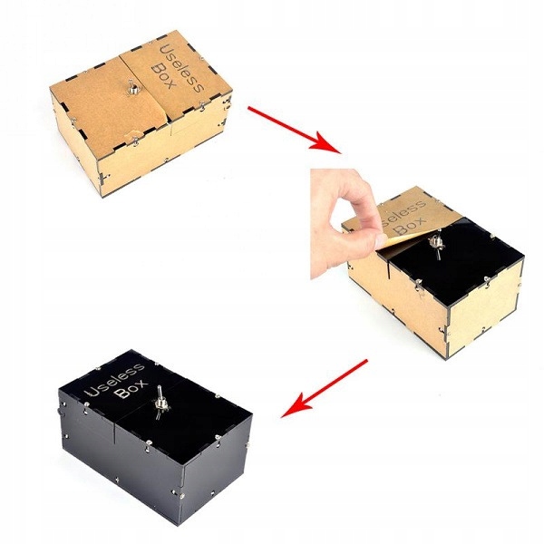 USELESS BOX -bezużyteczne pudełko złożone OKAZJA