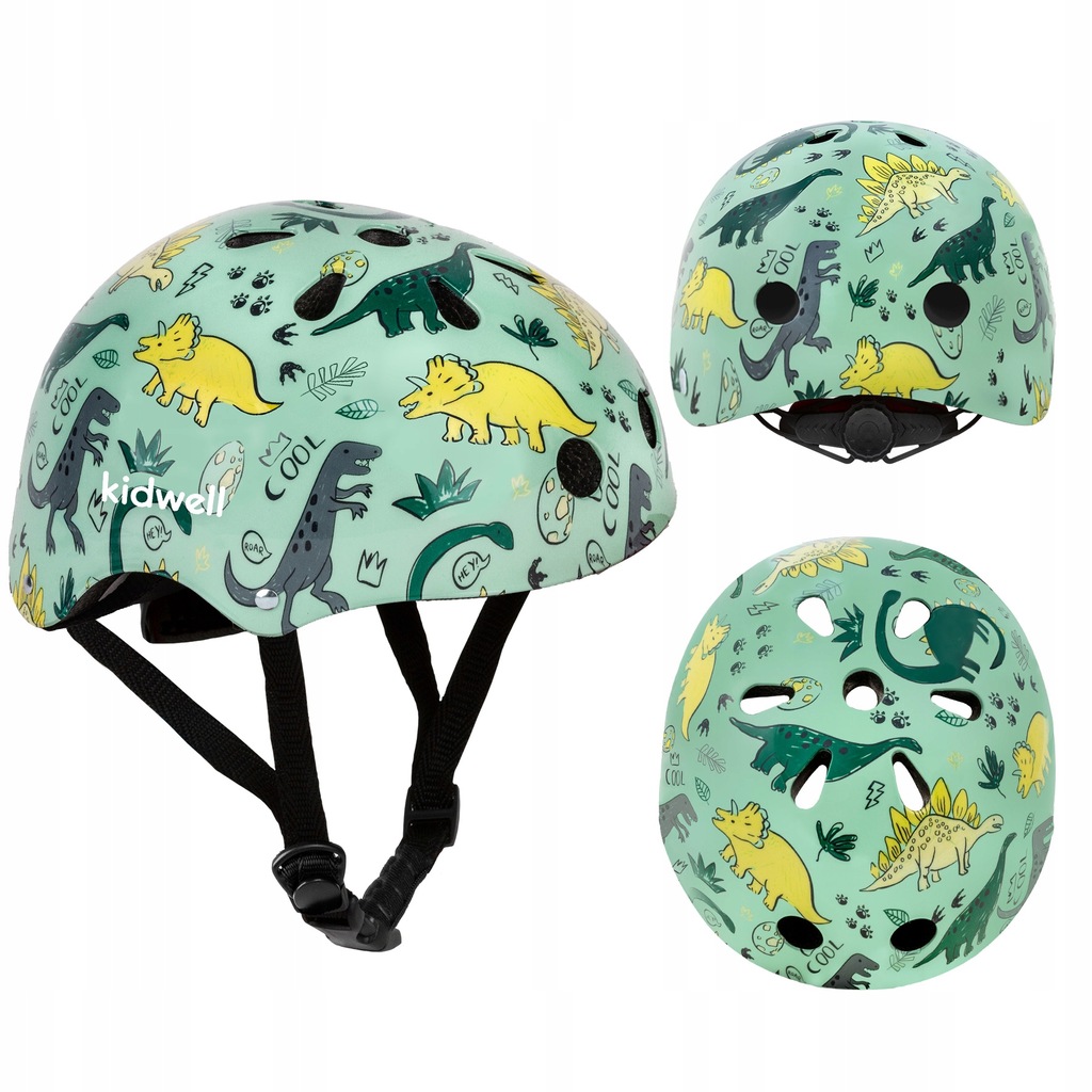 KASK ochronny Kidwell ORIX Plus Dinozaury M kolorowy rower hulajnoga