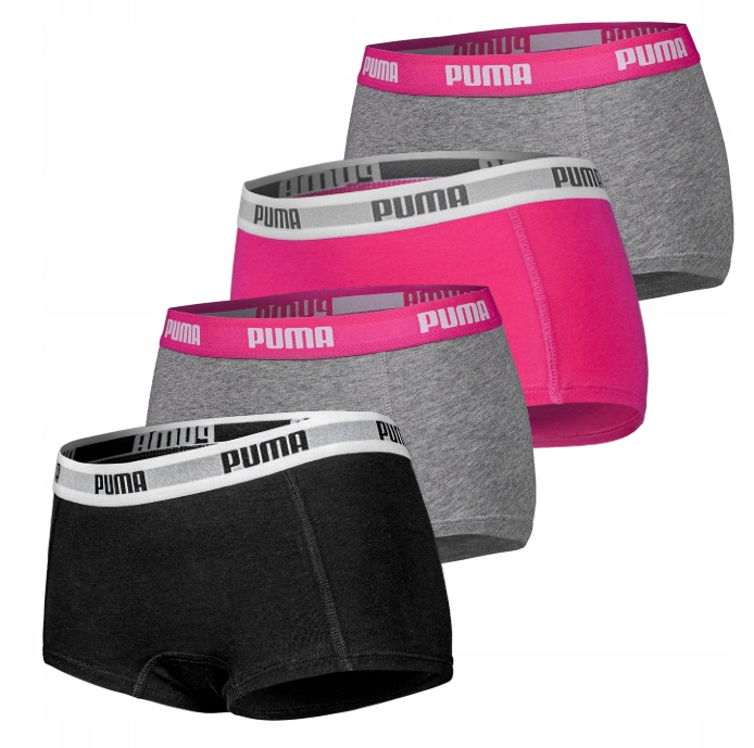PUMA bokserki szorty damskie bawełna 4PAK r. S