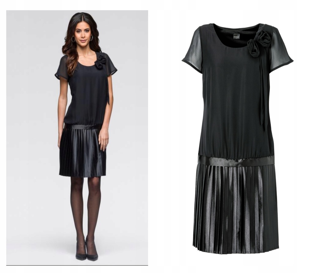 Czarna sukienka a'la lata 20 te 30 te