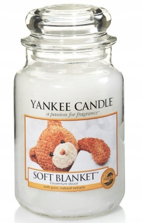 Świeca Yankee Candle Soft Blanket Miś Słoik Duży