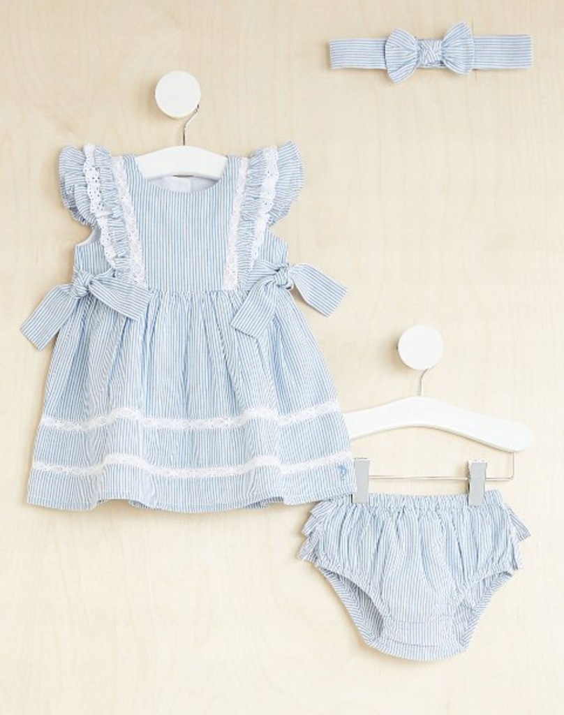 BILLIE 3pak komplet 74 sukienka bloomersy opaska
