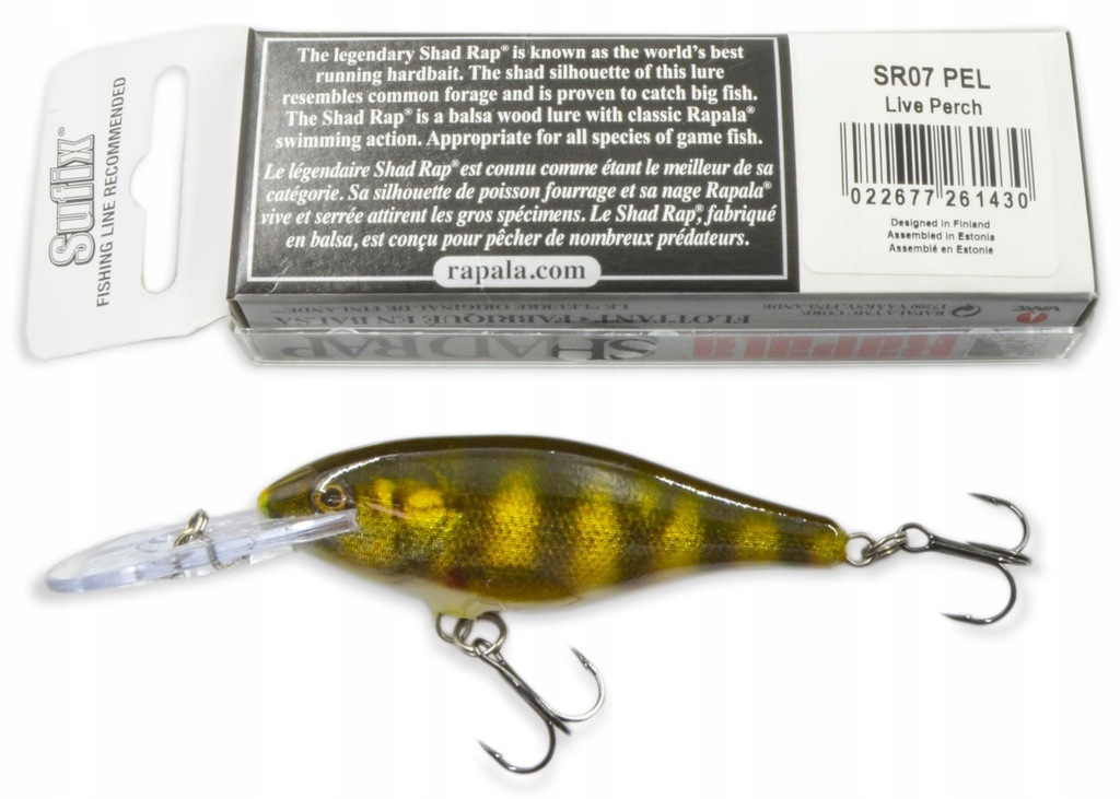 WOBLER Rapala SHAD RAP NA SZCZUPAKA ! # [ 7cm/8g ]