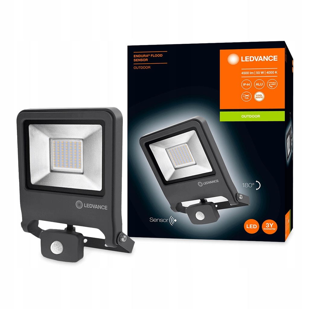 Naświetlacz Oświetlenie LEDVANCE LED Halogen 50W 4000 K z Czujnikami SENSOR