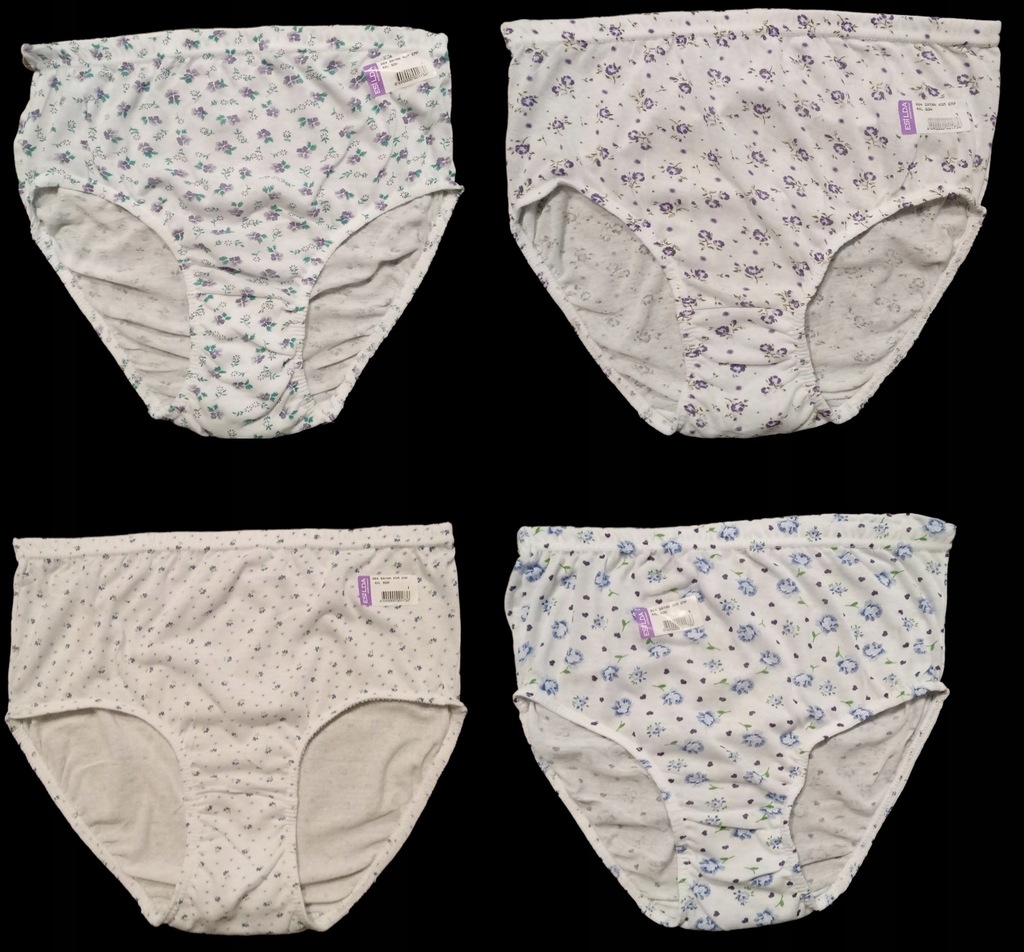 KOMPLET 4szt Figi Majtki Damskie dla babci 4XL