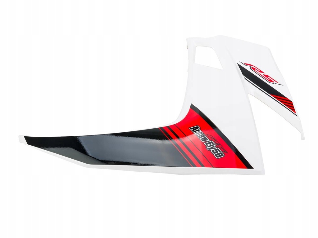 Osłona przednia boczna ARROW FLY50/22 L biało/czerw