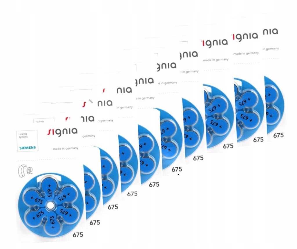 Baterie do aparatów słuchowych Siemens Signia 675