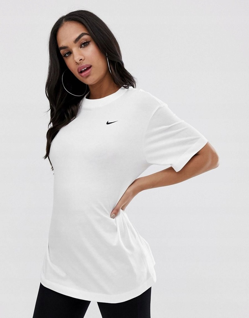 NIKE T-SHIRT KLASYCZNY BIAŁY Z LOGO PROSTY XL 1ARB