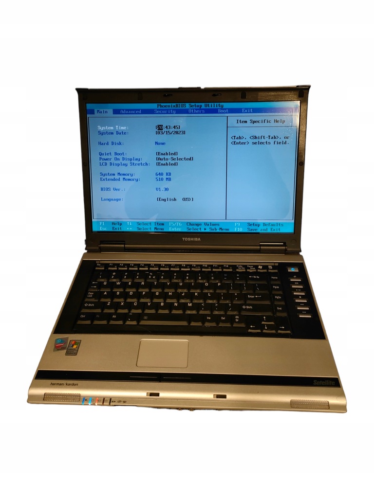 Toshiba SATELLITE M70-192 15,4" Pentium M 2 GB