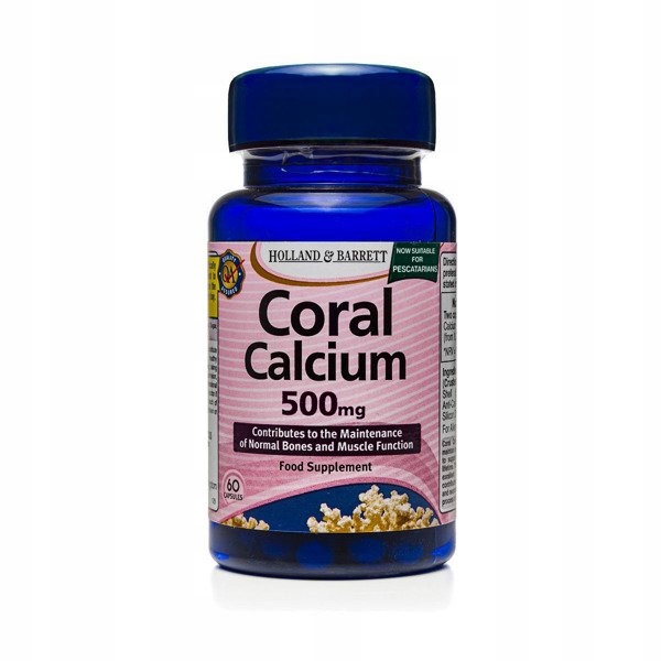 Wapń z Koralowca 500 mg dla Pescowegetarian 60 Kap