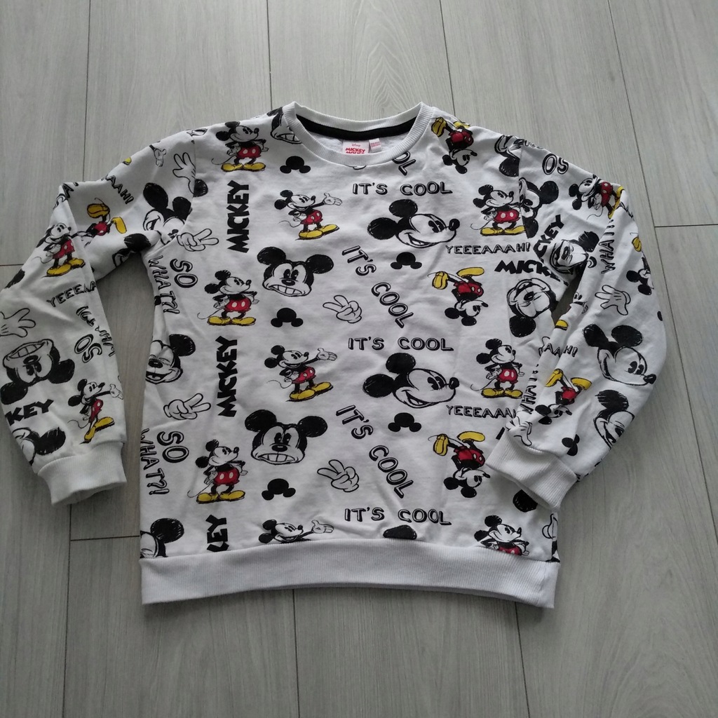 Bluza Disney Mickey Mouse biały print 134/140