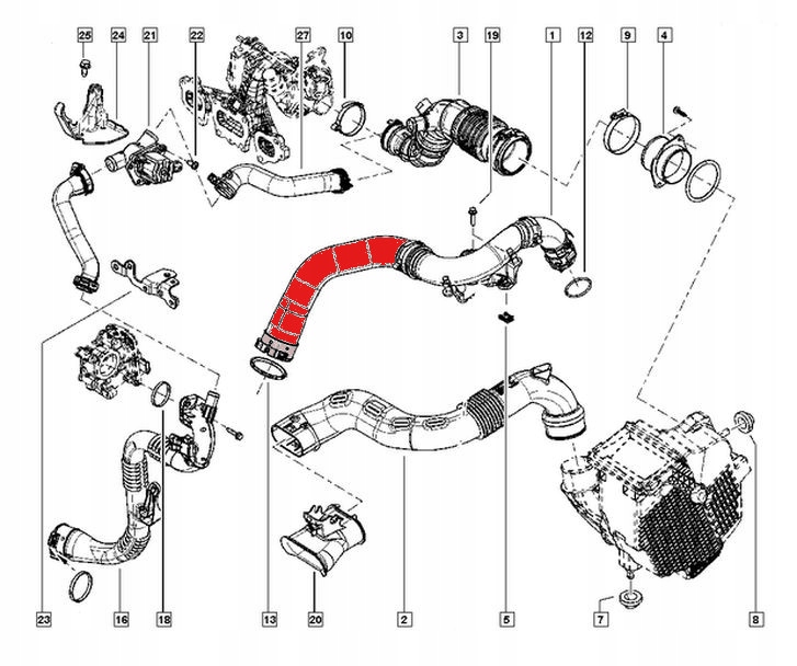 RURA WĄŻ TURBO NISSAN QASHQAI 1.2 DIGT 144604EJ0B