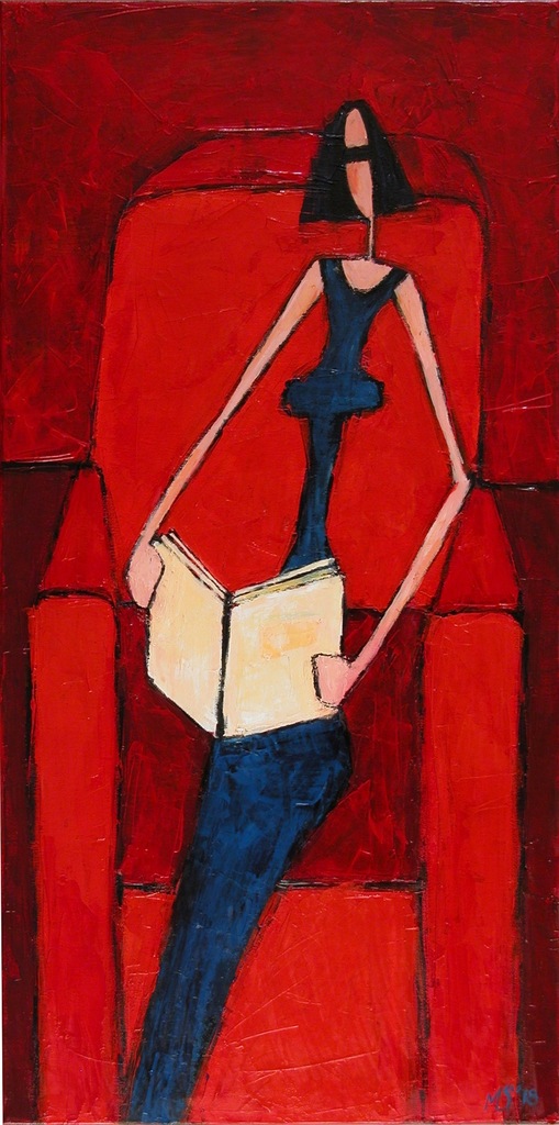 Obraz "Czytająca" - Małgorzata Stępniak
