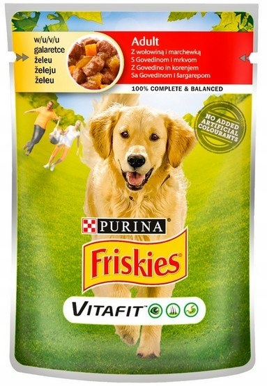 Friskies Dog Adult Wołowina i marchewka w galaretc