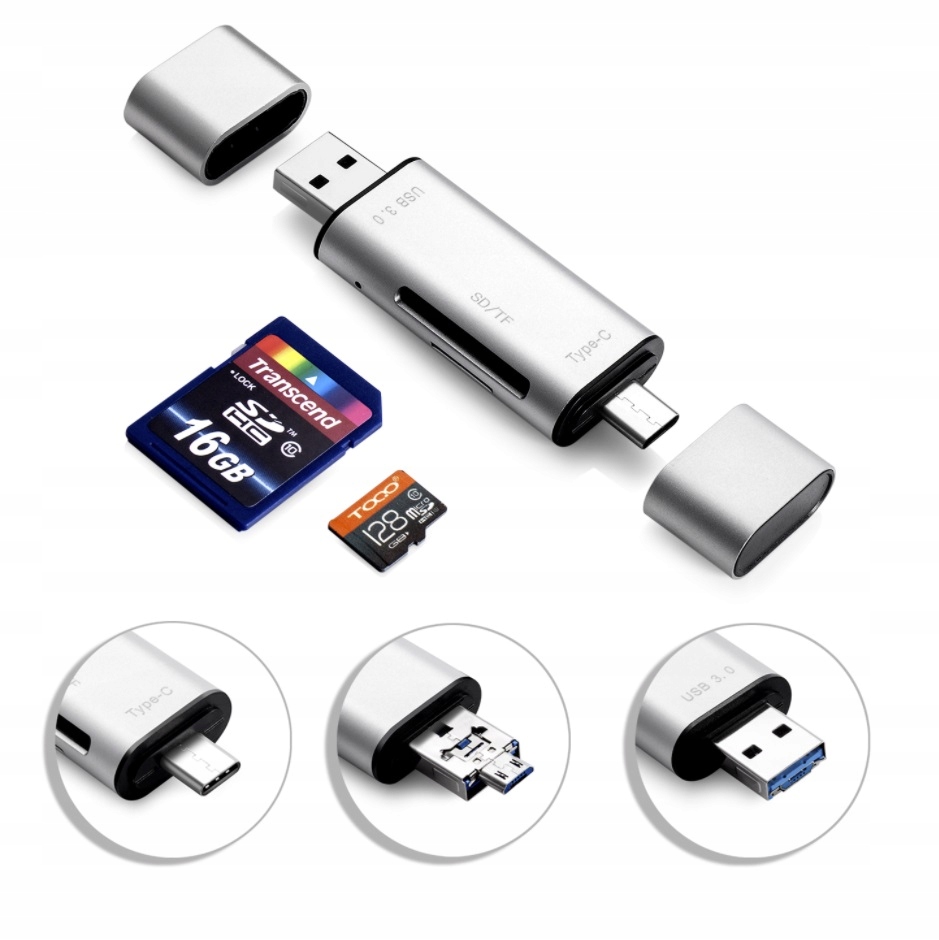 Купить Устройство чтения карт SD 5 в 1 microSD TF Micro USB USB-C OTG: отзывы, фото, характеристики в интерне-магазине Aredi.ru