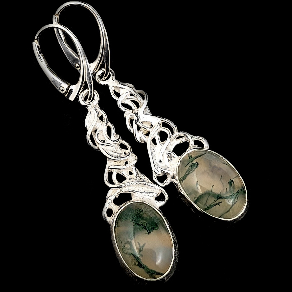 AGAT MSZYSTY SREBRO SREBRNE KOLCZYKI MINERAŁ NIEZWYKŁY OKAZ