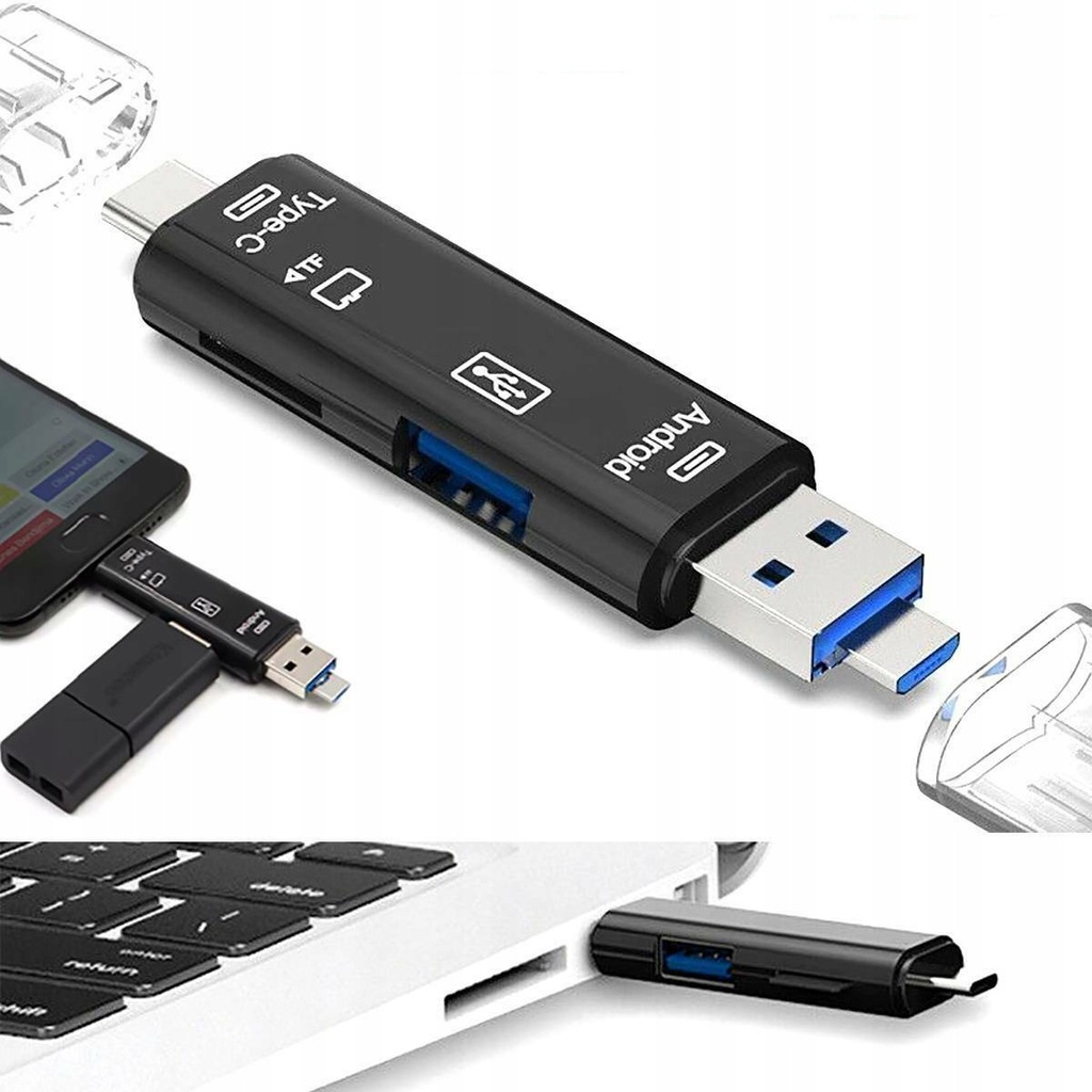 Купить Устройство чтения карт Micro SD TF 3 в 1 USB 3.0 USB-C OTG: отзывы, фото, характеристики в интерне-магазине Aredi.ru