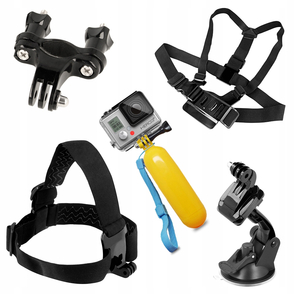 Zestaw 9 w 1 akcesoria do kamer sportowych GoPro