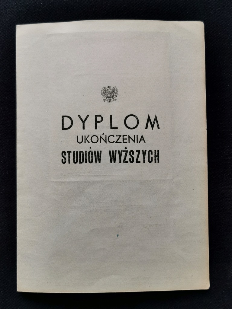 Dyplom Ukończenie Akademia Medyczna Łódź 1956
