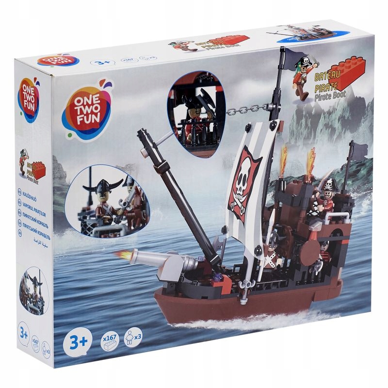 Klocki One Two Fun Zestaw Statek piracki 167 el.