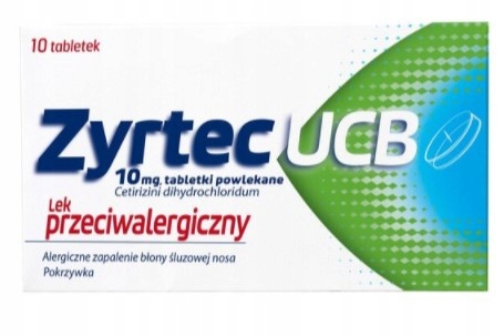 Apteczny Zyrtec UCB 10 mg 10tab Przeciwalergiczny