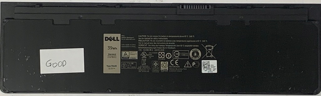 Bateria DELL Latitude E7240 E7250 39Wh 2400mAh F3G33 GOOD 1003