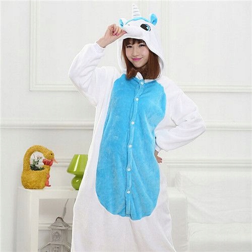 Piżama Przebranie Kigurumi Onesie Blue Unicorn XL