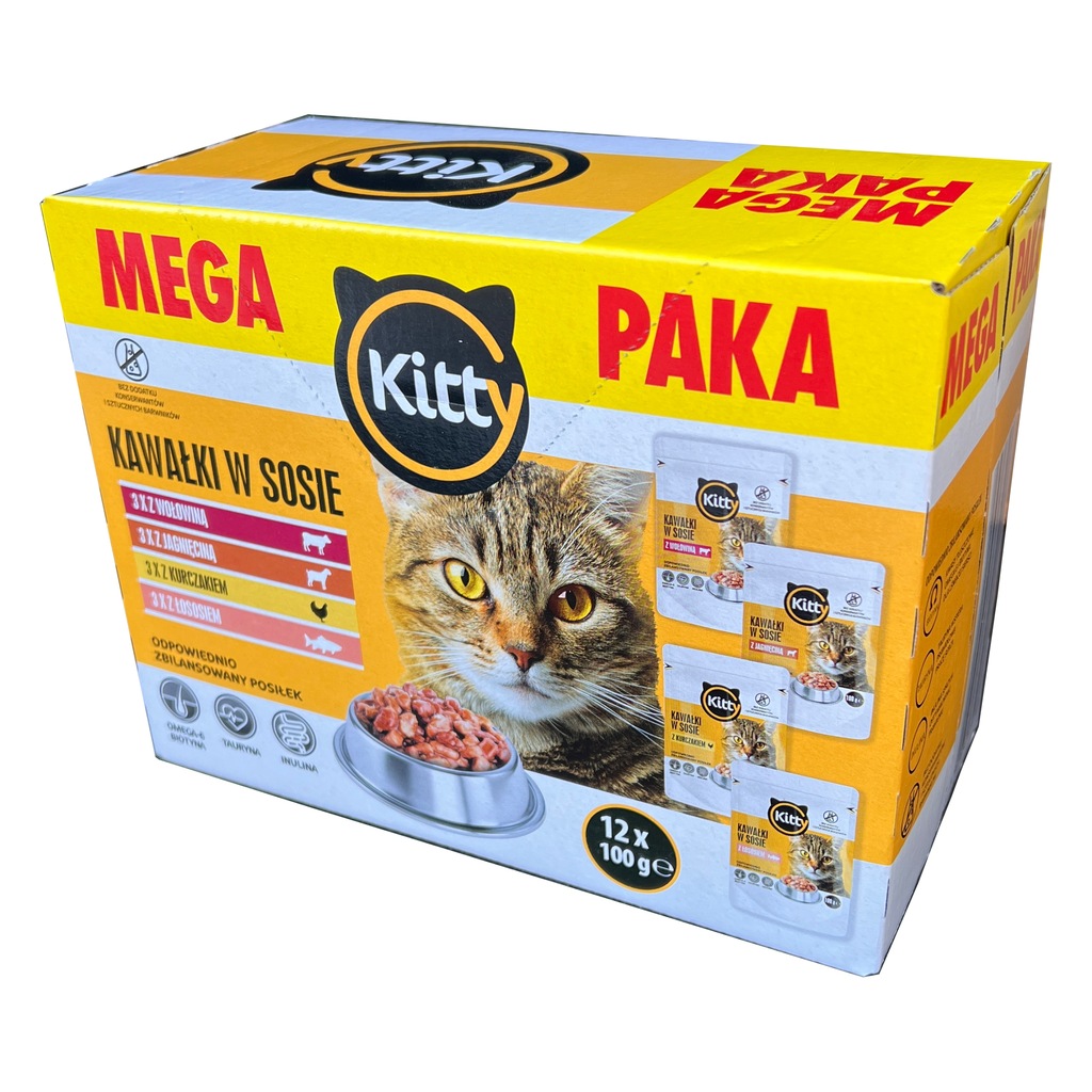 MOKRA KARMA DLA KOTA KITTY MIX SMAKÓW 1,2 KG