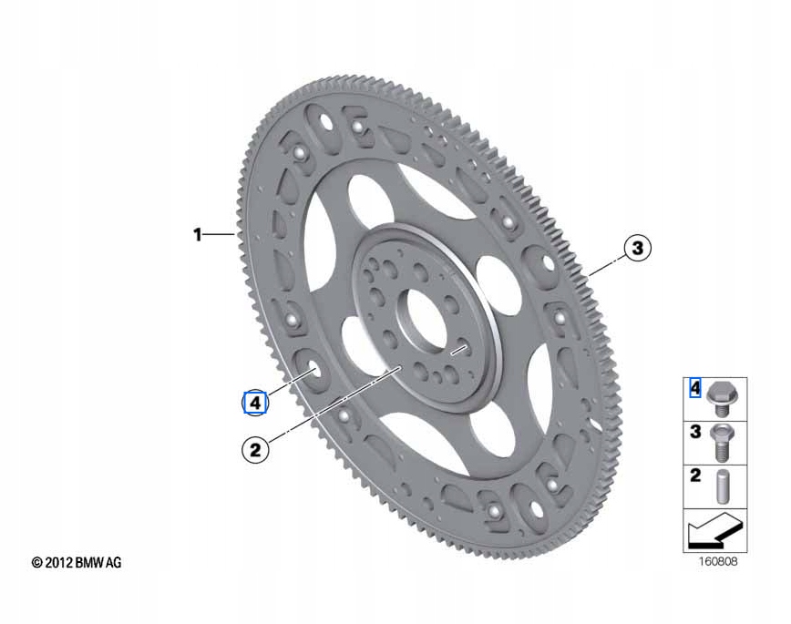 ŚRUBA KOŁA ZAMACHOWEGO BMW 1 E81- 3 E90. F30- 5 E60. F10- X3 E83- X5