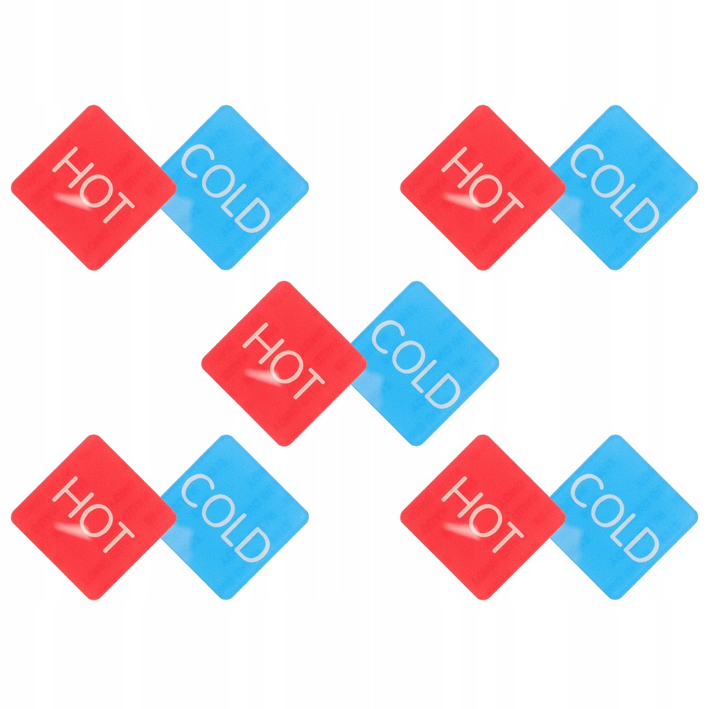 FAUCETS HOT COLD SIGN SELF-ADHESIVE AND STICKERS
