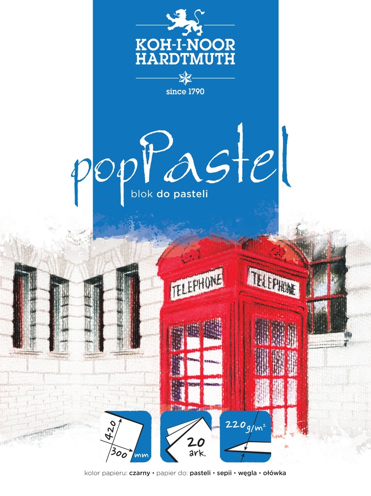 BLOK POP PASTEL 300X420 20ARK.220G K&N