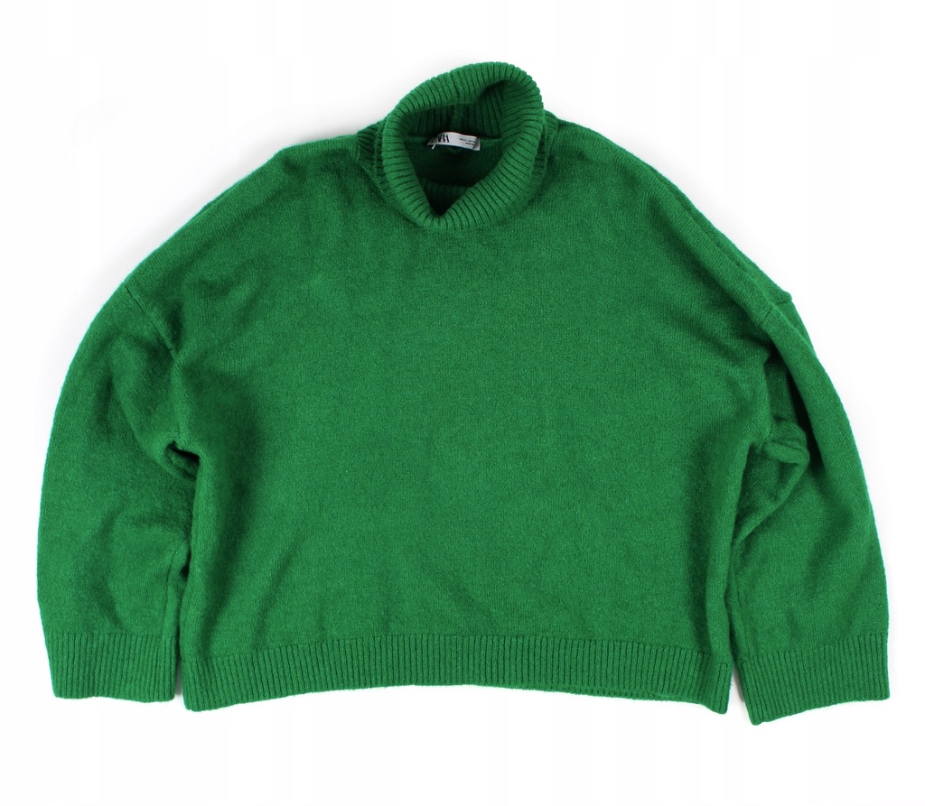 Zara sweter zielony golf oversize rozmiar XL - 12151650305 - oficjalne  archiwum Allegro