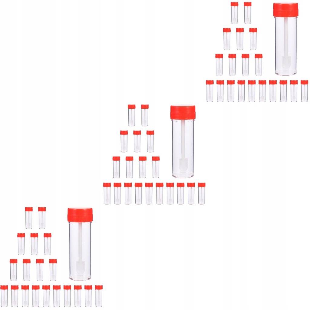 Stool Sampling Tube Vials Caps Urine Cup 60 Pcs 13400903633