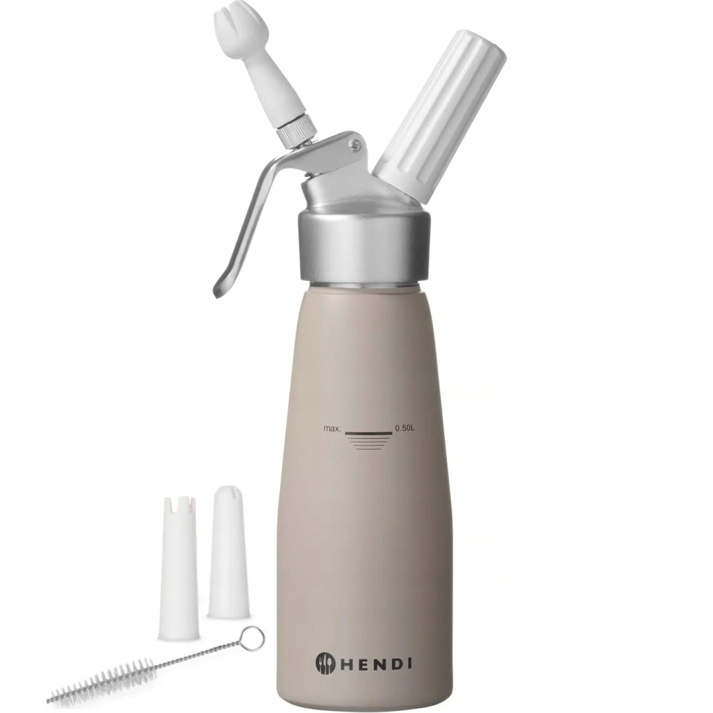 Syfon do bitej śmietany Taupe 0,5 L - Hendi 975893